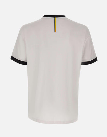 T-shirt in cotone elasticizzato con bandiera 50562134 102 BOSS 