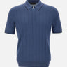 Polo in seta con zip 43128 23510570 GRAN SASSO 