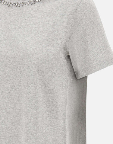 T-shirt con decorazione di cristalli RIJDK001 0M07 KAOS 