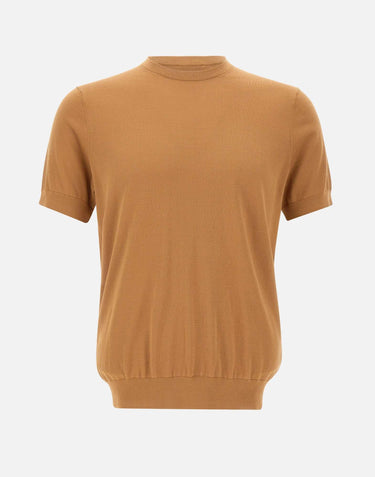 Maglia in cotone a maniche corte DK17036 TABACCO DIKTAT 