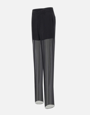 Pantaloni  in georgette di seta 2P164A N0990 BLUMARINE 