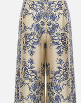 Pantaloni con stampa foulard CA6230TS555 P9652 LIU-JO 