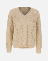 Maglia in filato di cotone con paillettes 2616361032600 002 MAX MARA STUDIO 