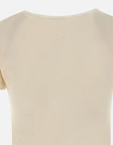Maglia a maniche corte in misto lana e cashmere V182979864 101OWH VINCE. 