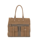 Borsa in pelle scamosciata e tessuto N77BORN06 PEL0N030040422 ELEVENTY 