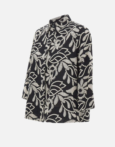Camicia con ricamo floreale 5012P000321N 001 ELENA MIRO' 