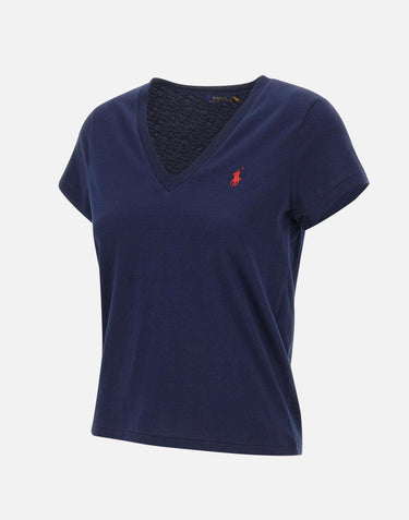 T-shirt a V in cotone 211B14611 008 POLO RALPH LAUREN 