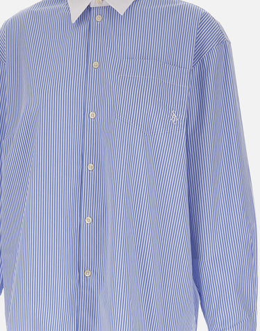Camicia oversize SRC a righe SI019710302ST02 BLUE SPORTY & RICH 