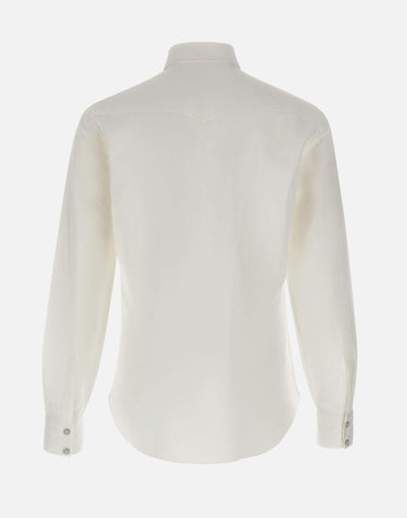 Camicia in misto cotone con taschini WSU02P2054260U 0001 BARBA 