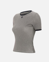 T-shirt con logo a contrasto 126JTS017JS0223 HOUND COURREGES