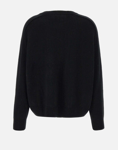 "Boyfriend crewnewck" 20055 BLACK SOFT GOAT 