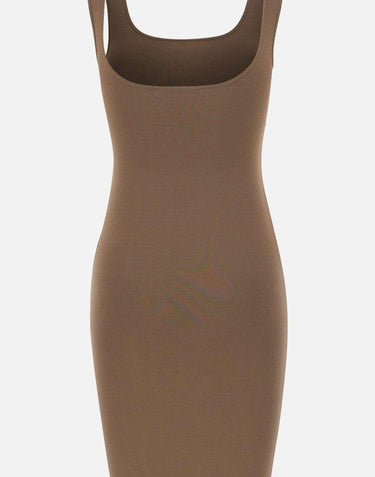 "Square Neck Knit Midi" ESSS26DR03237 0087 ENTIRE STUDIOS 