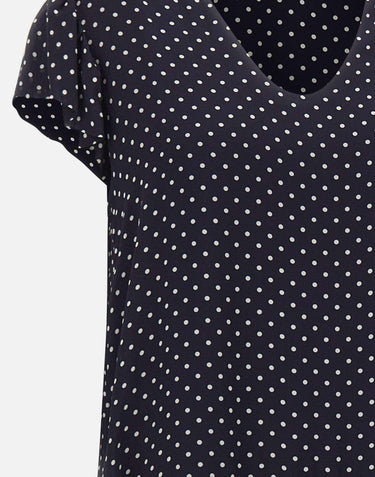 Abito a pois in crepe di viscose RPJCF025 3003 KAOS 