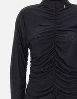 Maglia arricciata in misto lana e modal MF5448J3825 22222 LIU-JO 