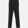 Pantaloni "Wide Pleated Trouser" in lana 41671 BLACK SUNFLOWER 