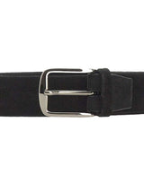 Cintura in pelle scamosciata 02235 NERO ALBERTOLUTI 