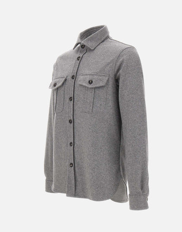 Camicia in lana e cashmere CAMLMIL WCFELT930 FILIPPO DE LAURENTIIS 