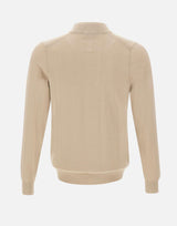 Cardigan in cotone full zip DK17012 SABBIA DIKTAT 