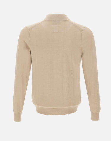 Cardigan in cotone full zip DK17012 SABBIA DIKTAT 