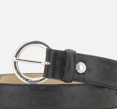 Cintura in pelle con fibbia tonda CNK00958 STEMUNERO GIANNI CHIARINI 