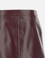 Mini gonna "Reedition Vinyl" PERCJU001VY0014 BURGUNDY COURREGES 