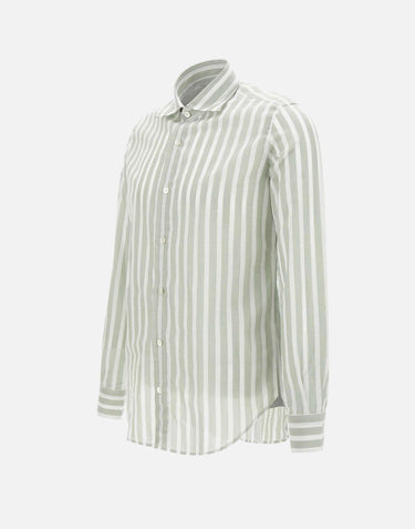 Camicia in cotone e lino K75CAMK01 TES0K1560701 ELEVENTY 