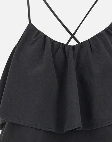 "Tank top volant mixed fabric" T35218 11 SUN68 