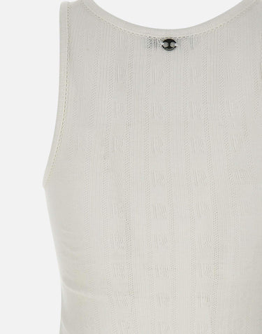 Top  in jersey pointelle di cotone 25PJTE168CO0557 P100 RABANNE 