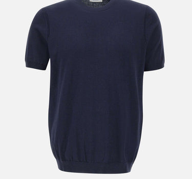 T-shirt in seta e cotone DK87047 BLU DIKTAT 