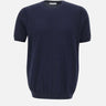 T-shirt in seta e cotone DK87047 BLU DIKTAT 