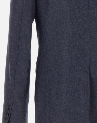 Blazer in lana con orli sfrangiati SH0BN0027 M35466524M MM6 MAISON MARGIELA 