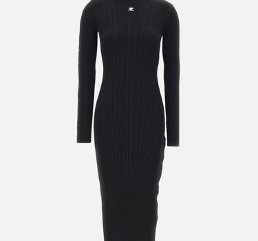 Abito lungo "Reedition Knit Dress" 325MRO692FI0001 BLACK COURREGES 