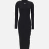 Abito lungo "Reedition Knit Dress" 325MRO692FI0001 BLACK COURREGES 