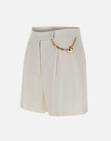 Shorts in gabardina con logo gioiello SH00561E2 360 ELISABETTA FRANCHI 
