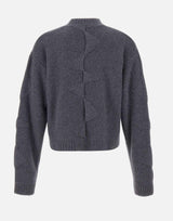 Maglia "Cropped Spiral Knit" M07063 DGY05 HELIOT EMIL 