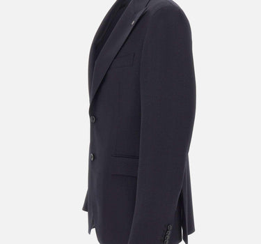 Blazer in lana con motivo spigato 1SVS26B120187 B1100 TAGLIATORE 
