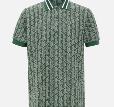 Polo in jacquard con monogramma DH1417 D1R LACOSTE 