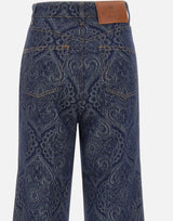 Jeans flare in denim jacquard WRNB0004 99TJEF9S9090 ETRO 