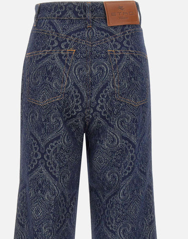 Jeans flare in denim jacquard WRNB0004 99TJEF9S9090 ETRO 