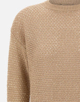 Maglia in fettuccia di cotone con paillettes MAD276F534 M120VR3 FABIANA FILIPPI 