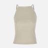 "Contrast Tank Top" 126JDE149JS0203 HERWHITE COURREGES