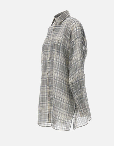 Camicia "Zero Waste checked" COPCH94F2065 GRY COPERNI 