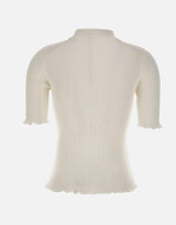 Polo con volant 1226KTP007273A WHITE VICTORIA BECKHAM 