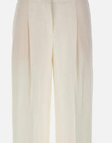 Pantaloni relaxed fit in misto lino 50557443 100 BOSS 