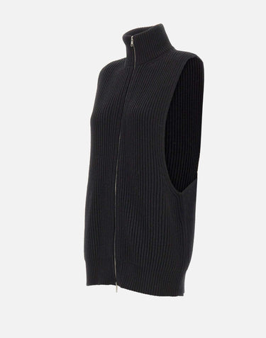 Gilet in lana con zip S52FB0106 M13286900 MM6 MAISON MARGIELA 