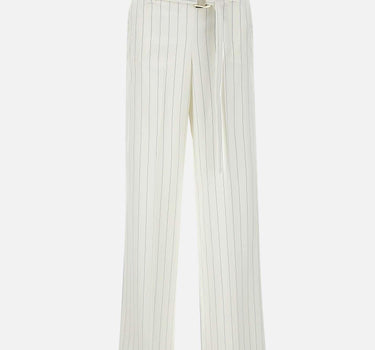 Pantaloni gessati a vita alta CA5236T1969 MM26E LIU-JO 