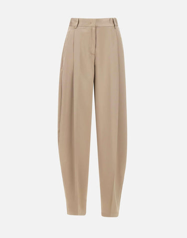 Pantaloni "Tracy" in satin T170471C TNP229GREIGE THE ANDAMANE 