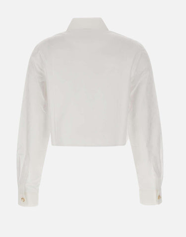 "Cotton monogram cropped shirt" WAW25SH217 01 CASABLANCA 