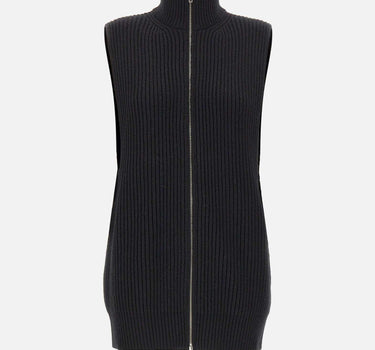 Gilet in lana con zip S52FB0106 M13286900 MM6 MAISON MARGIELA 