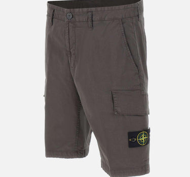 Shorts in broken twill effetto "old" L100018S0004 V0165 STONE ISLAND 